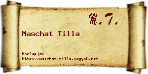 Maschat Tilla névjegykártya